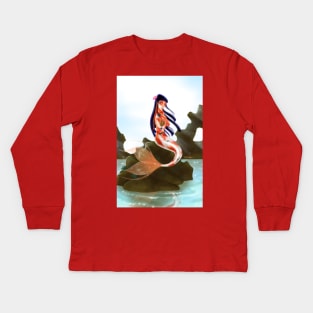 The Koi Mermaid Kids Long Sleeve T-Shirt